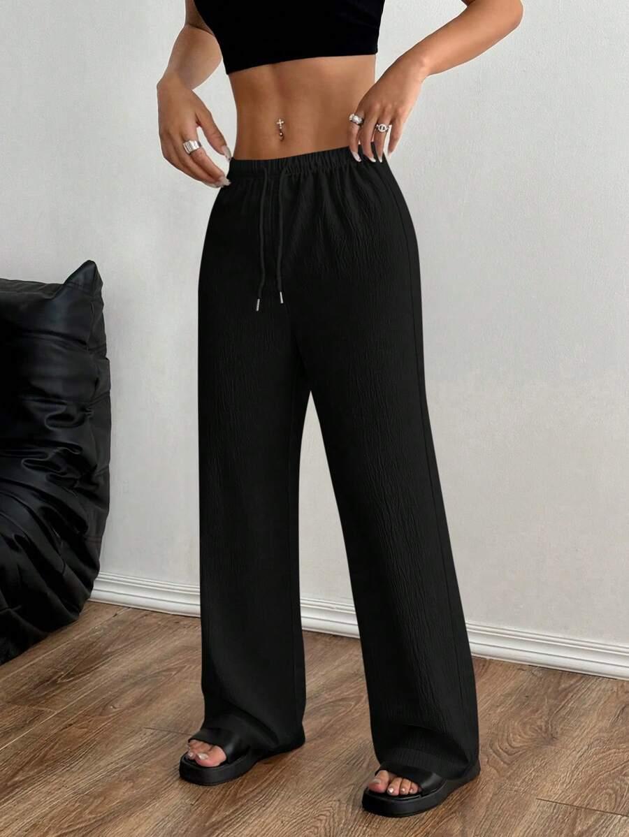 SHEIN CZARNE SPODNIE CASUAL S06__L