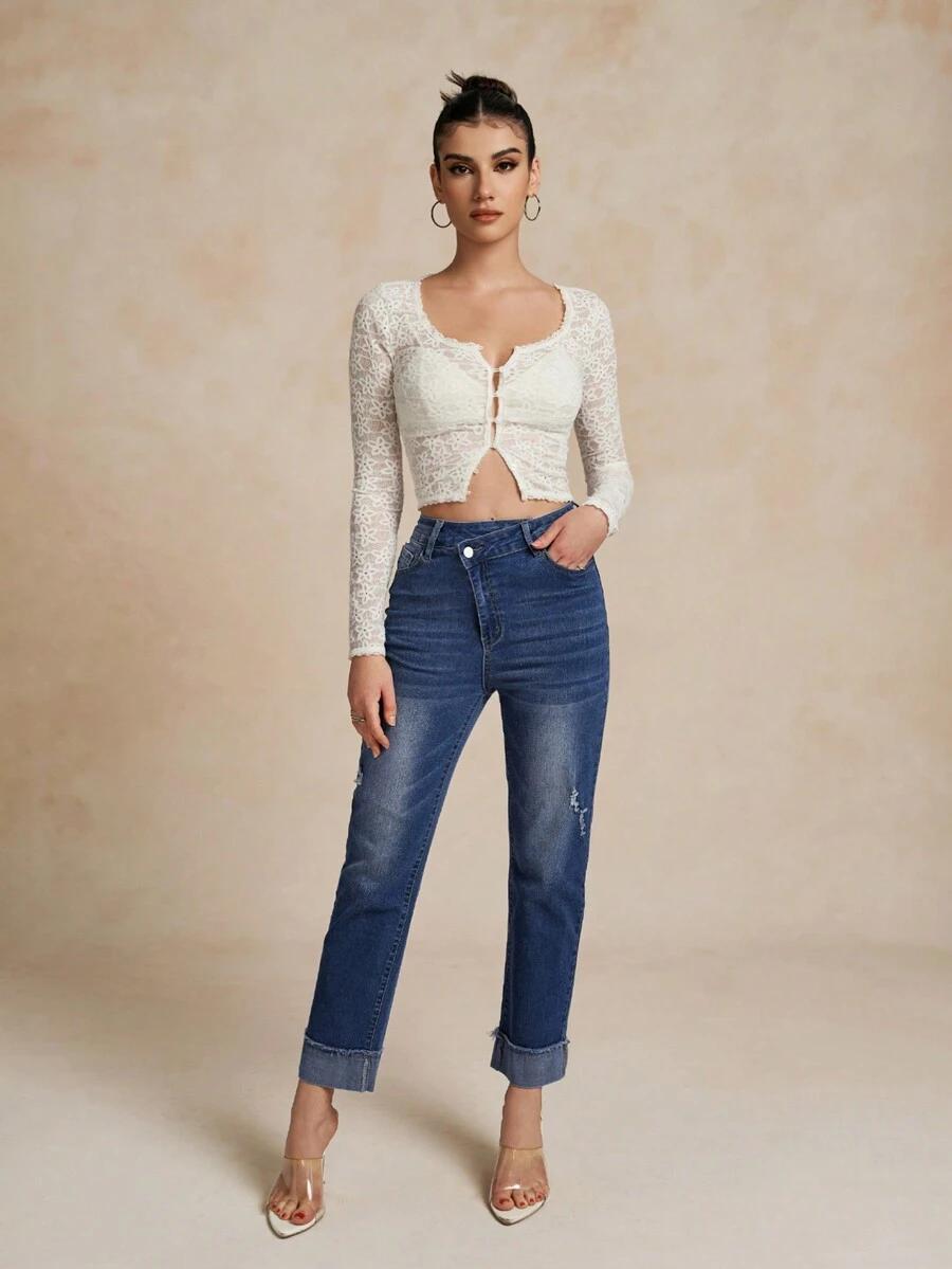SHEIN NIEBIESKIE SPODNIE JEANS S06__XXL
