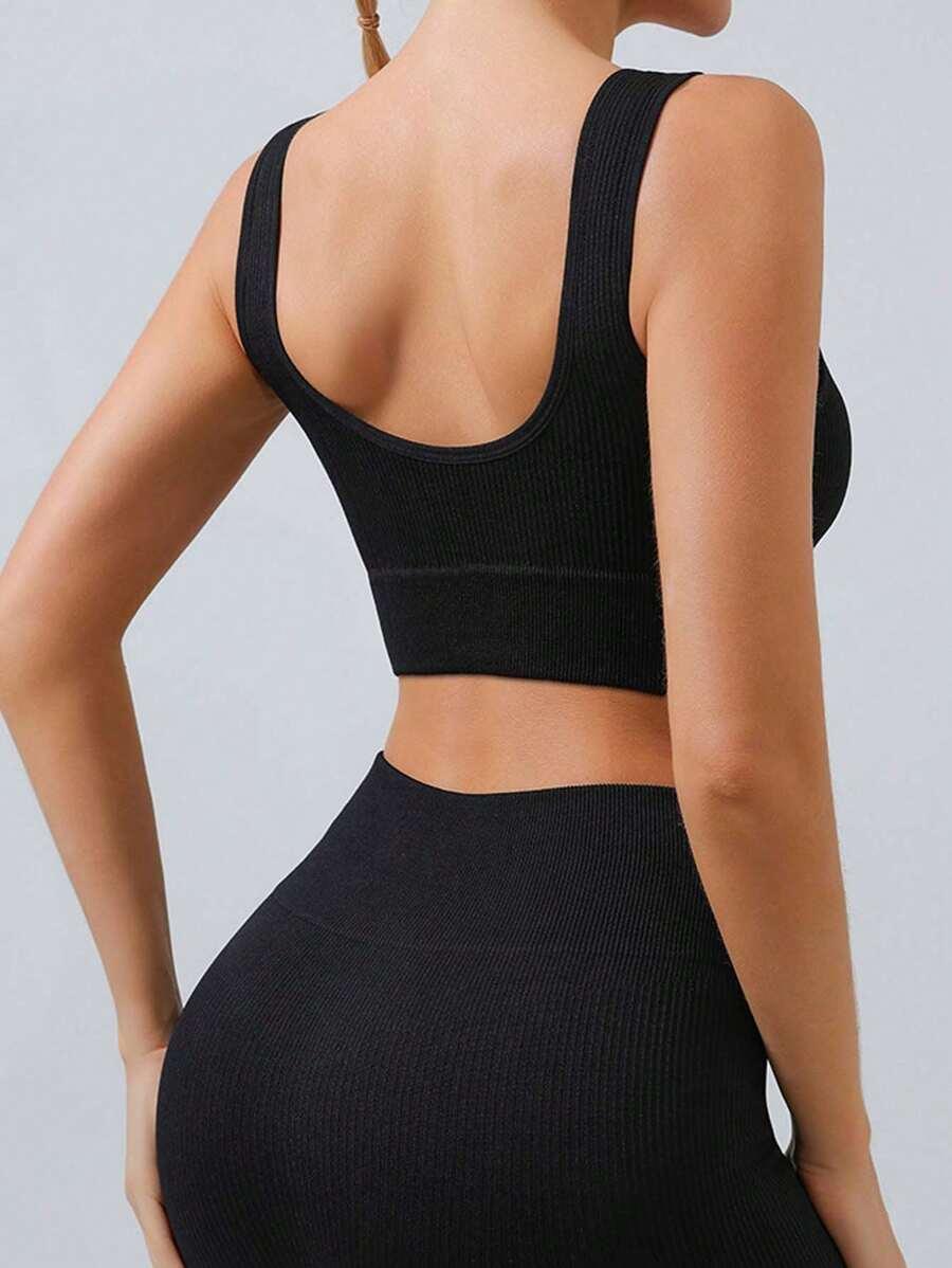 SHEIN CZARNY BEZSZWOWY BIUSTONOSZ PRĄŻKI PUSH-UP S06__L