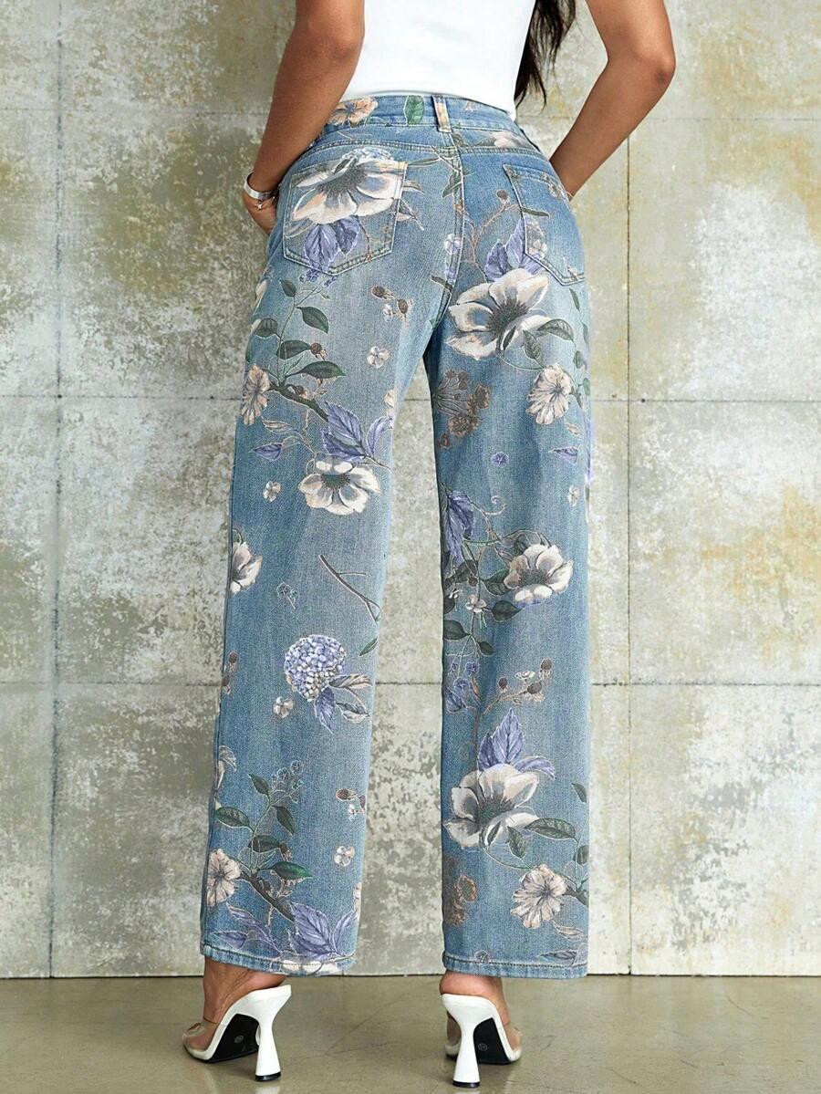 SHEIN SPODNIE JEANS WZÓR S06__S