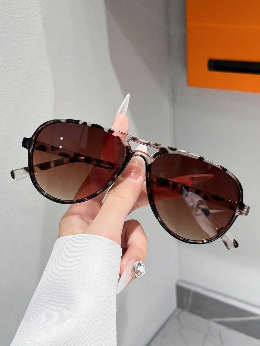 SHEIN BRĄZOWE OKULARY PRZECIWSŁONECZNE S07