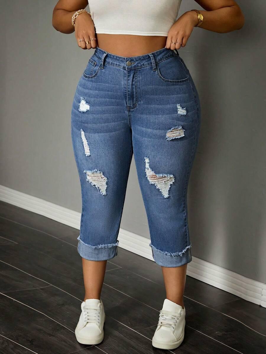 SHEIN NIEBIESKIE SPODNIE JEANS S06__46