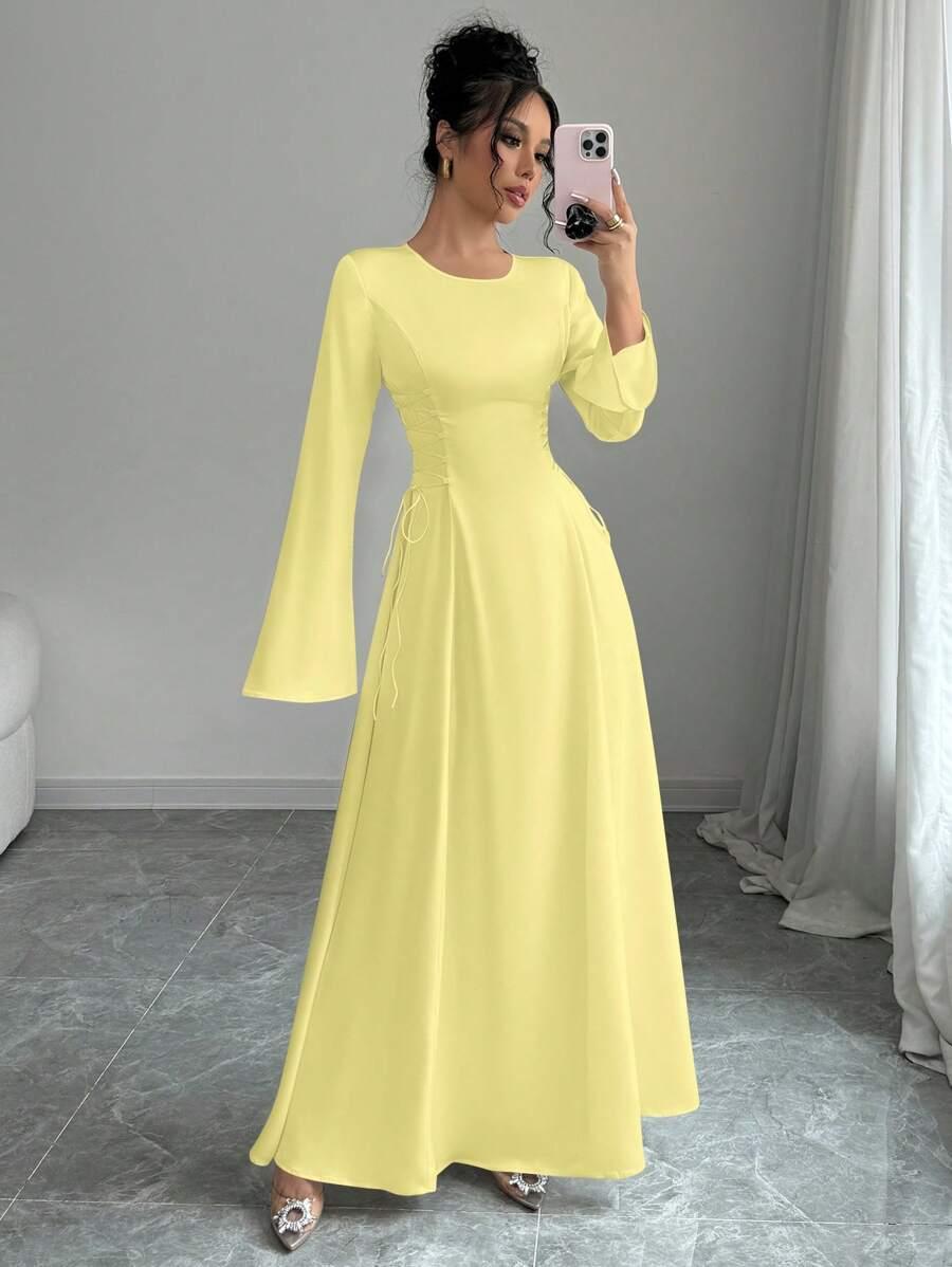 SHEIN ŻÓŁTA MAXI SUKIENKA S06__M