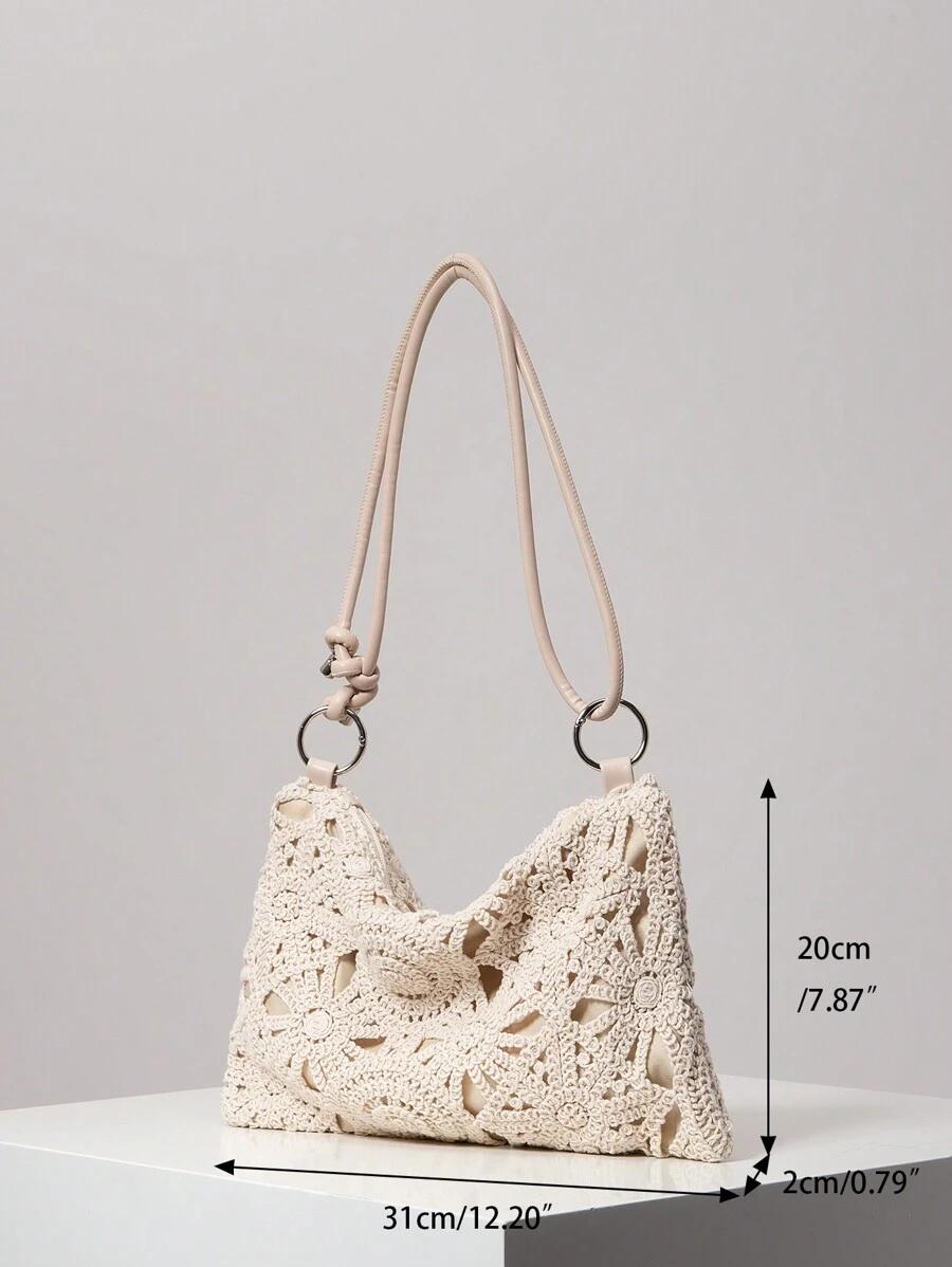 SHEIN BEŻOWA TOREBKA NA RAMIĘ S07__31X2X20CM