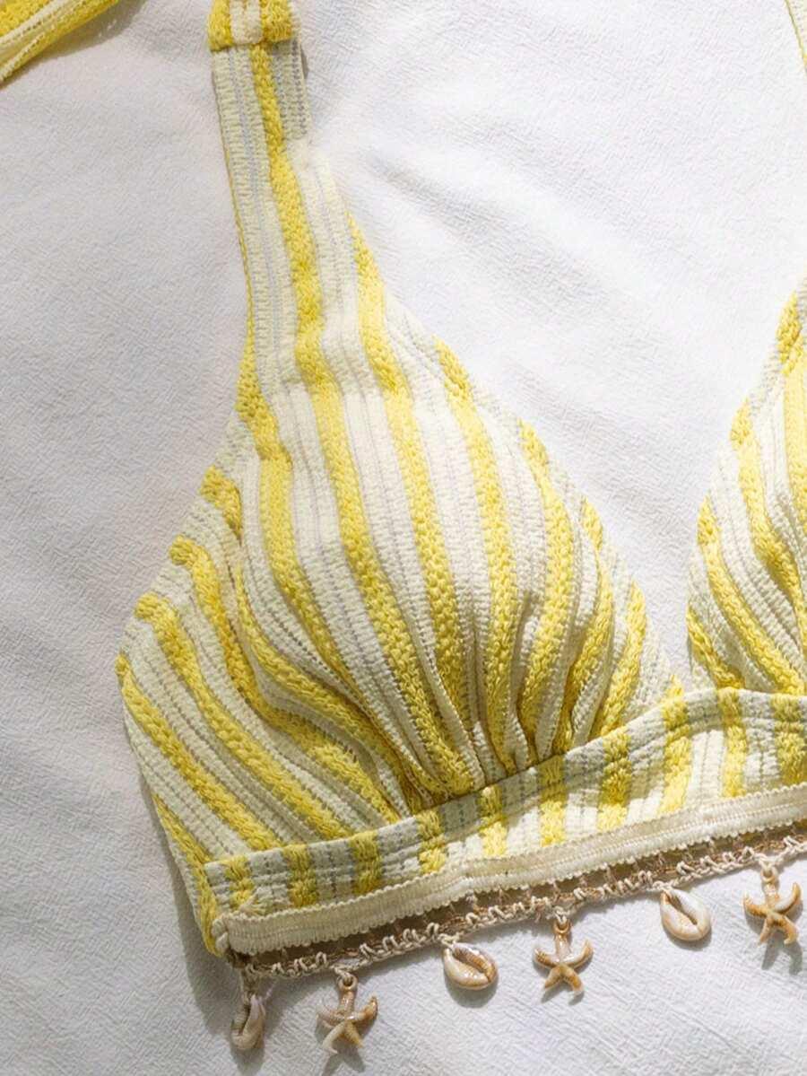 SHEIN DWUCZĘŚCIOWY STRÓJ KĄPIELOWY S09__L
