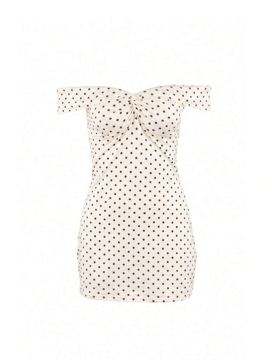 SHEIN MINI SUKIENKA WZÓR GROSZKI PK01__S