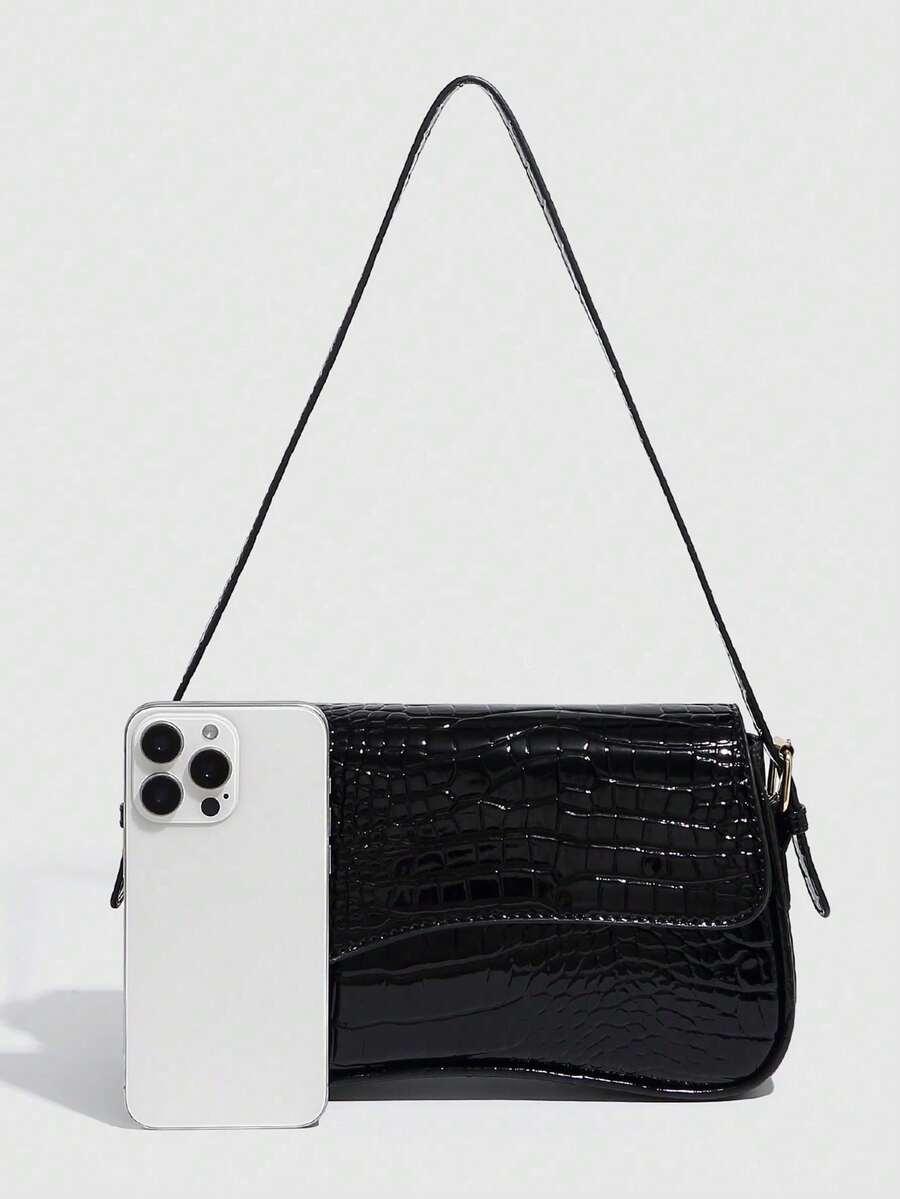 SHEIN CZARNA TOREBKA NA RAMIĘ S07__26X7X15CM