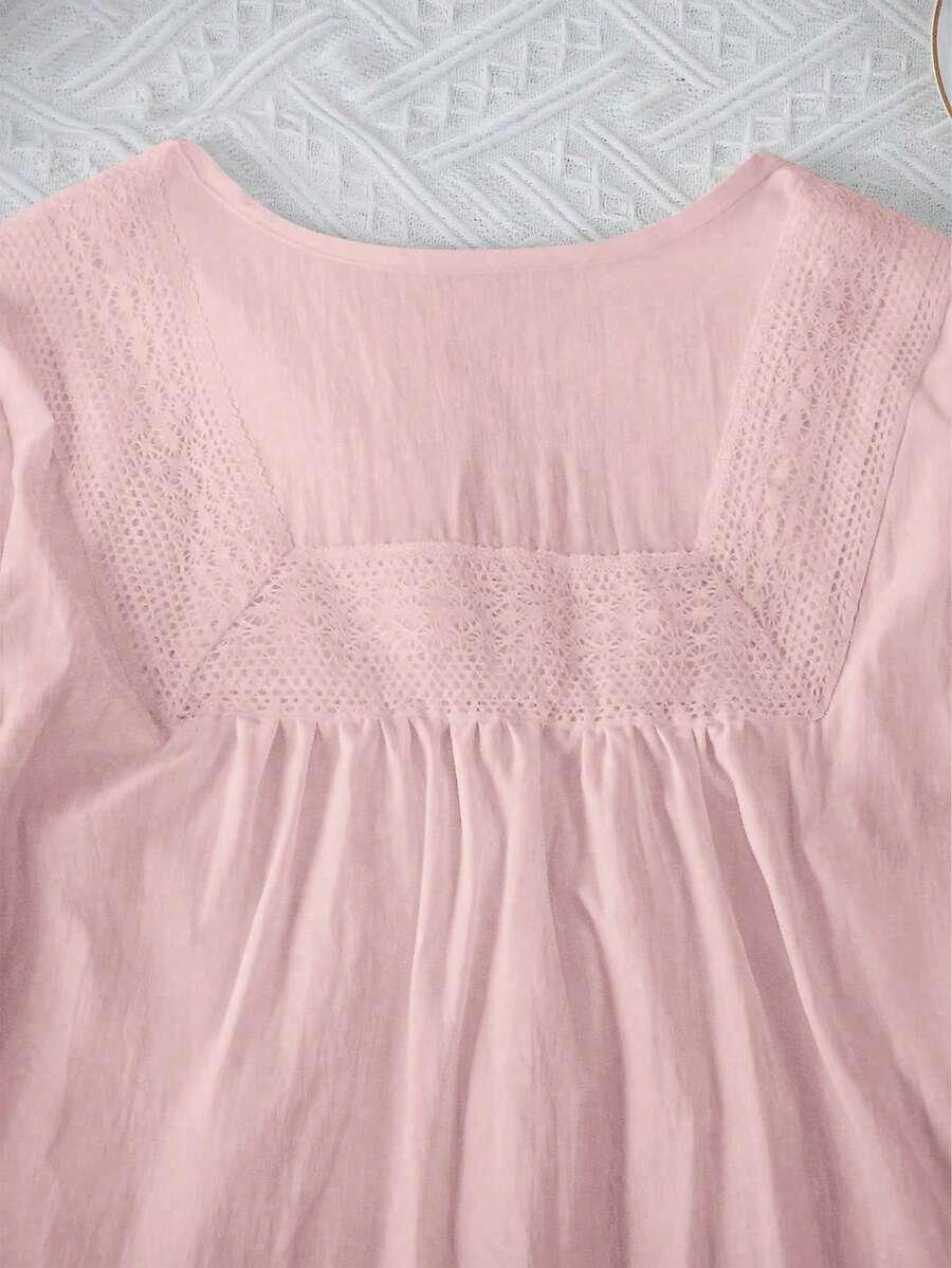 SHEIN RÓŻOWA BLUZKA DŁUGI RĘKAW S06__XS