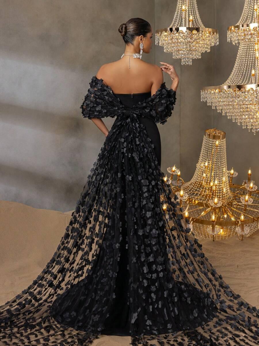 FAERIESTY CZARNA MAXI SUKIENKA S06__XL