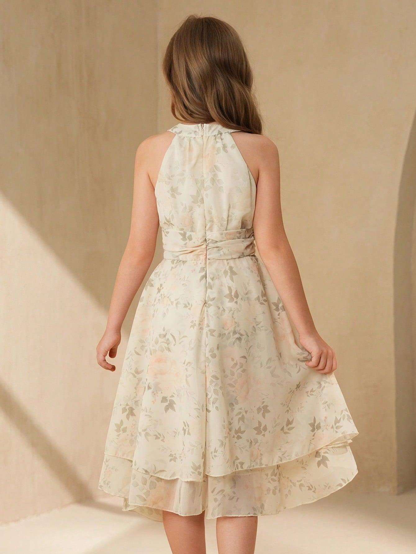 SHEIN SUKIENKA WZÓR KWIATY S06__128-134