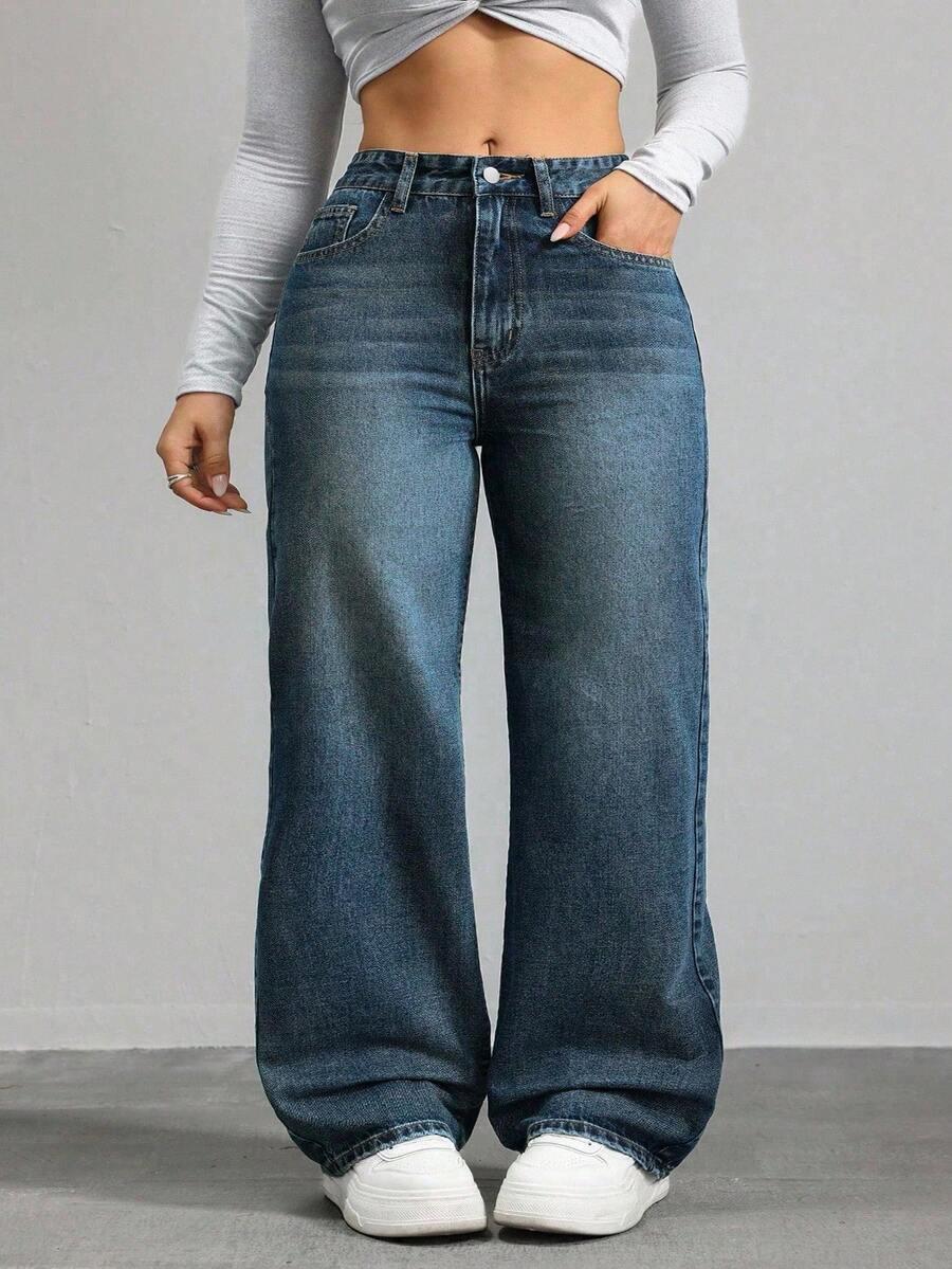 SHEIN NIEBIESKIE SPODNIE JEANS S06__60