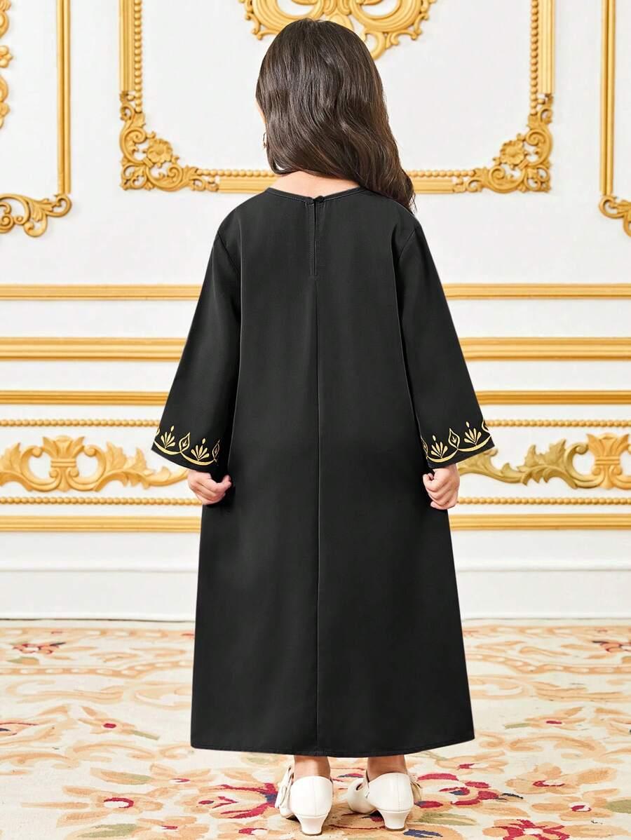 SHEIN CZARNA SUKIENKA DŁUGI RĘKAW S06__104-110
