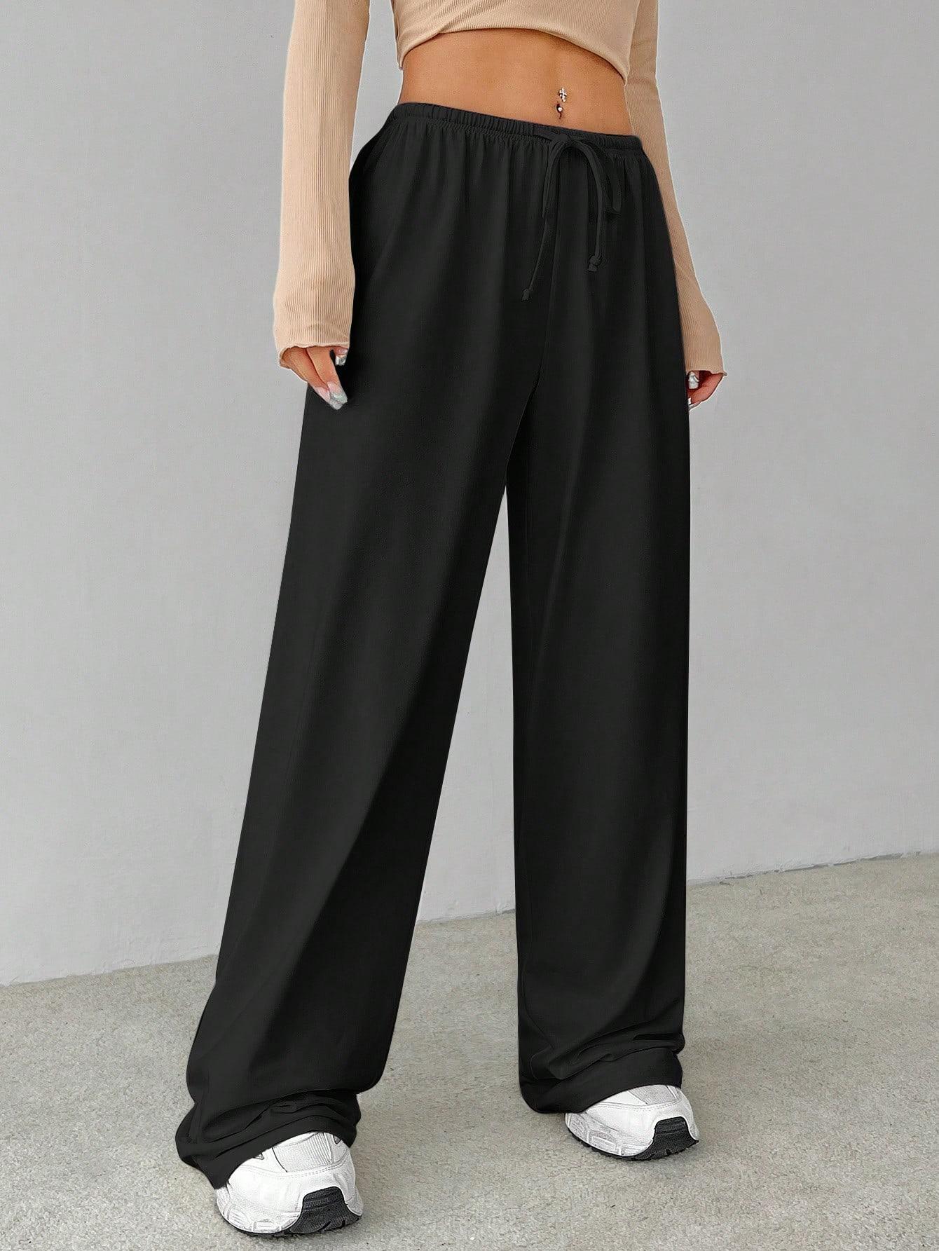 SHEIN CZARNE SPODNIE DZIANINA S06__XXL