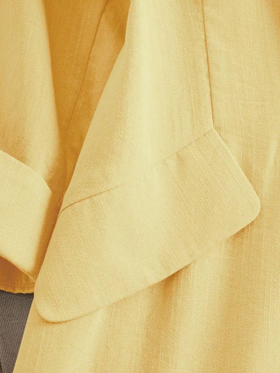 SHEIN ŻÓŁTA MARYNARKA GUZIK S06__XL