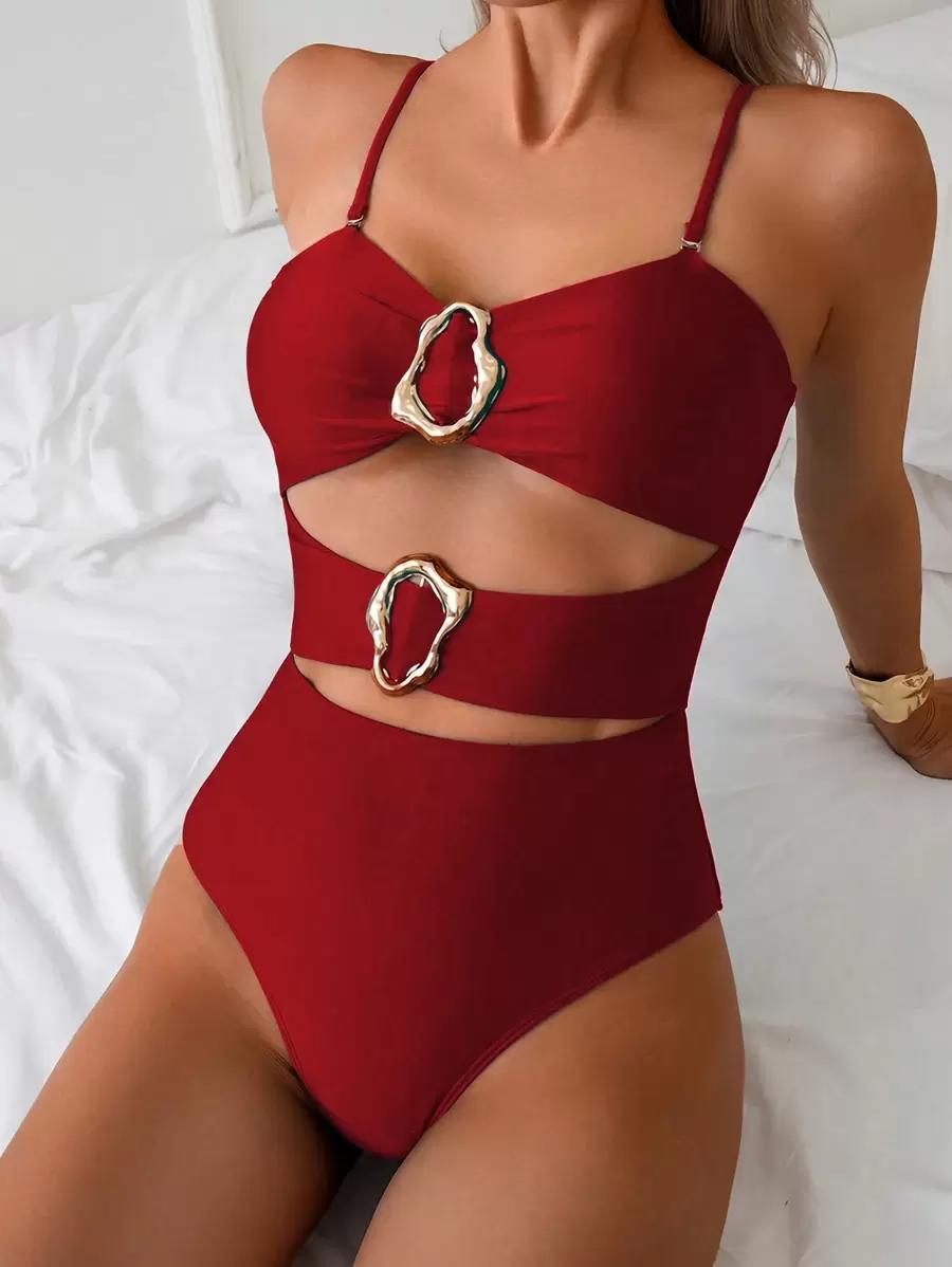 SHEIN JEDNOCZĘŚCIOWY STRÓJ KĄPIELOWY S09__S