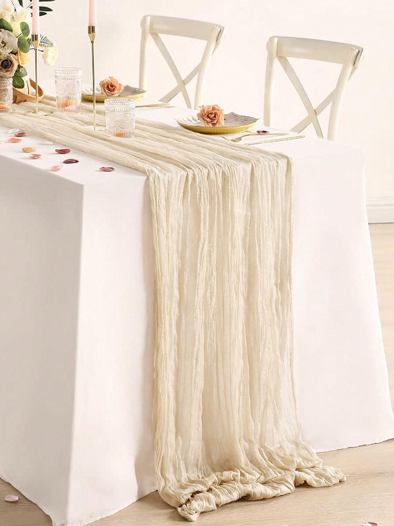 SHEIN BEŻOWY BIEŻNIK NA STÓŁ S07__90X340
