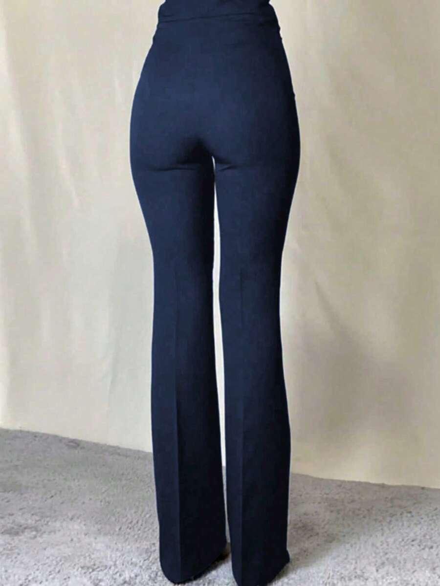 SHEIN GRANATOWE SPODNIE KIESZENIE S06__XS