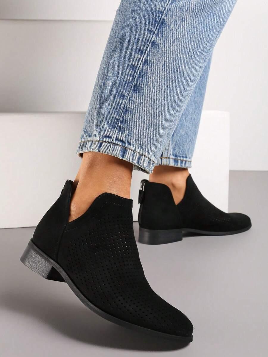 SHEIN CZARNE PÓŁBUTY ZAMEK W01__39