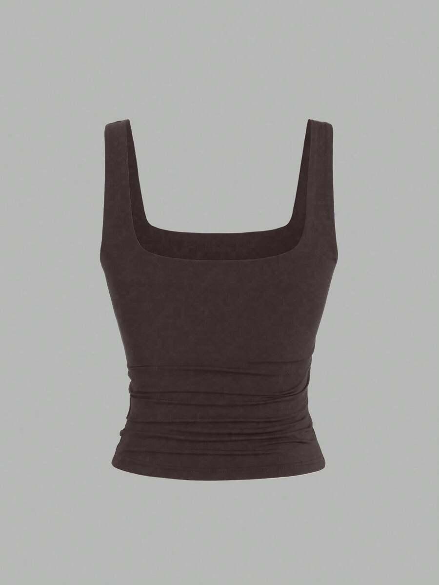 SHEIN GŁADKI TOP NA RAMIĄCZKACH 2-PACK S06__L