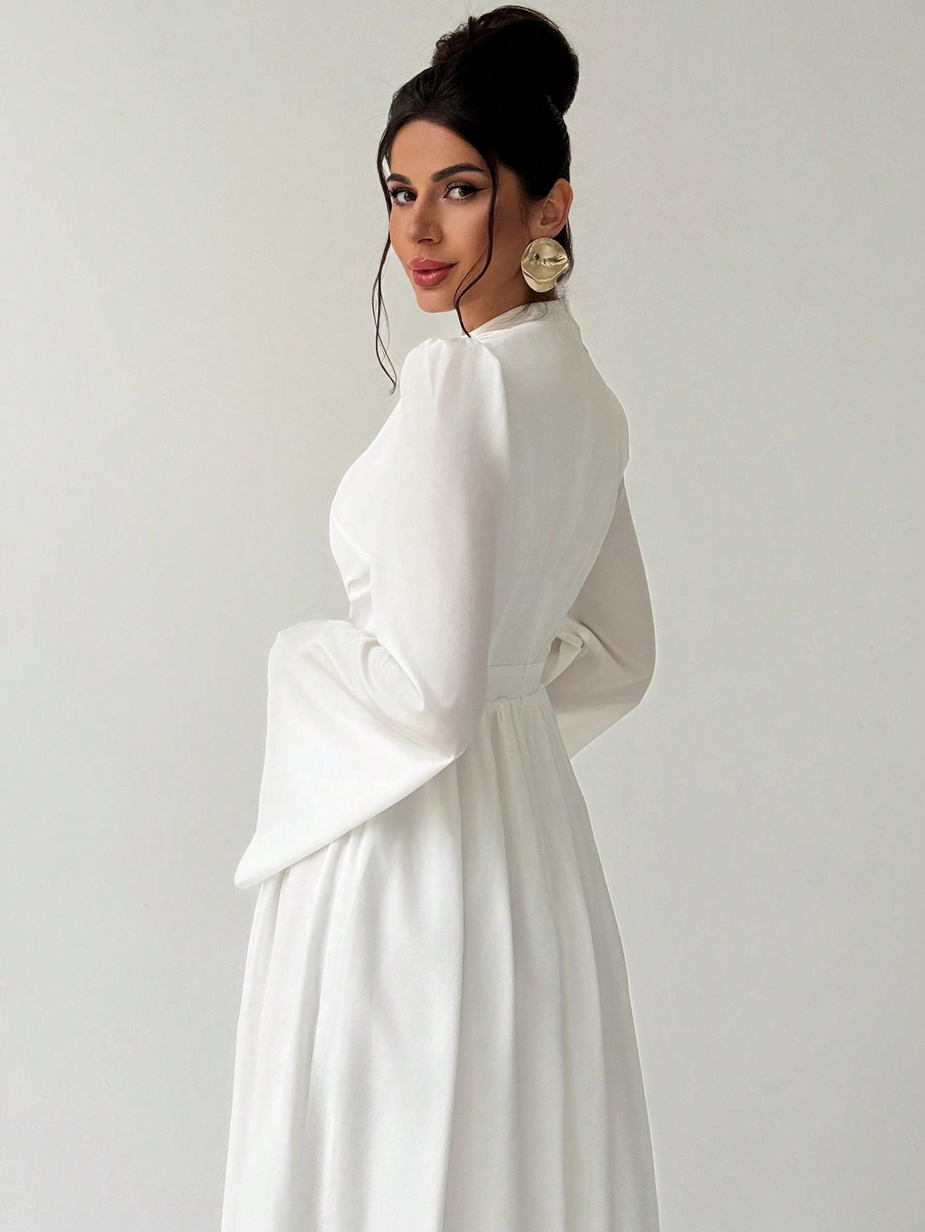 SHEIN BIAŁA SUKIENKA MAXI S06__L