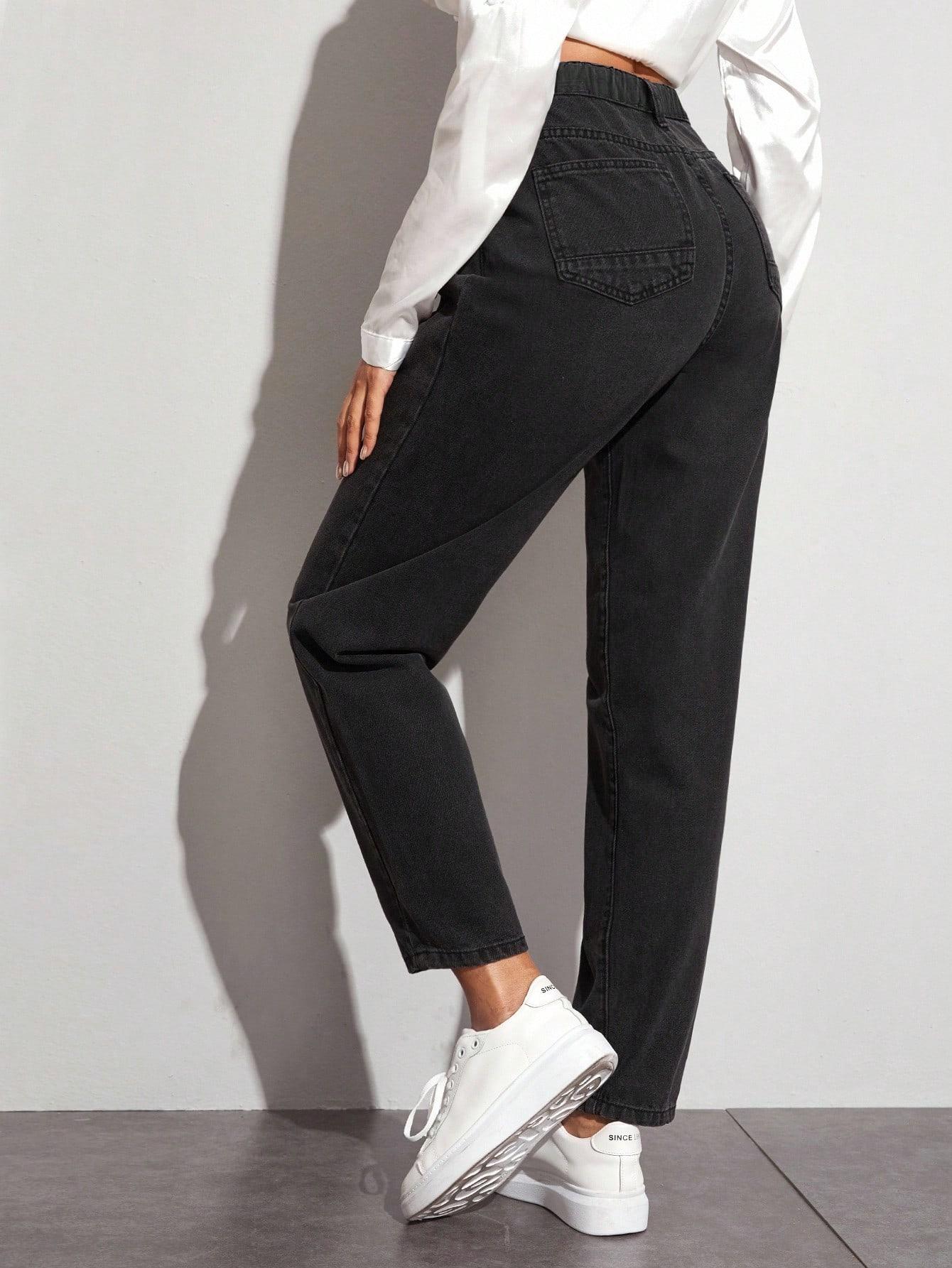 SHEIN CZARNE SPODNIE JEANS S06__XXL