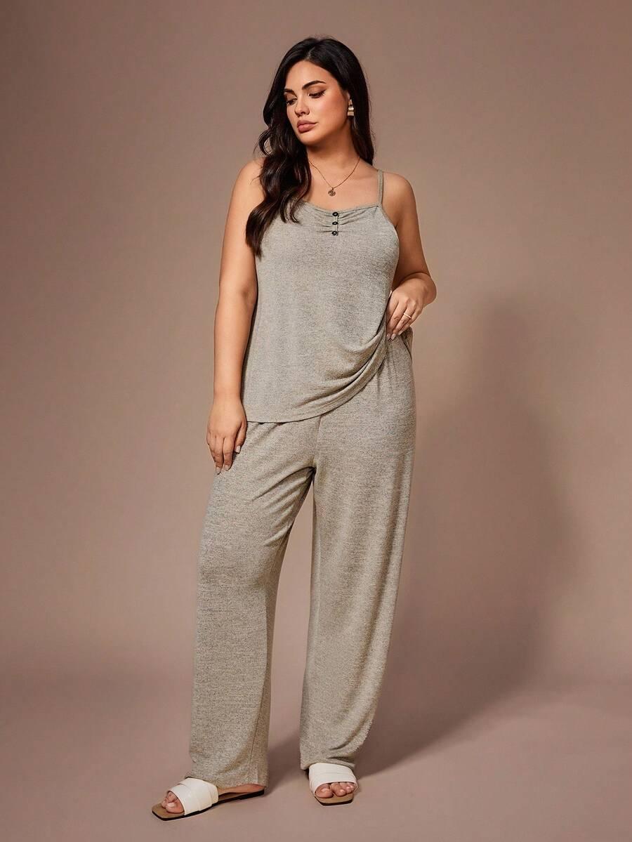 SHEIN SPODNIE TOP SZLAFROK KOMPLET PIŻAMY S06__46
