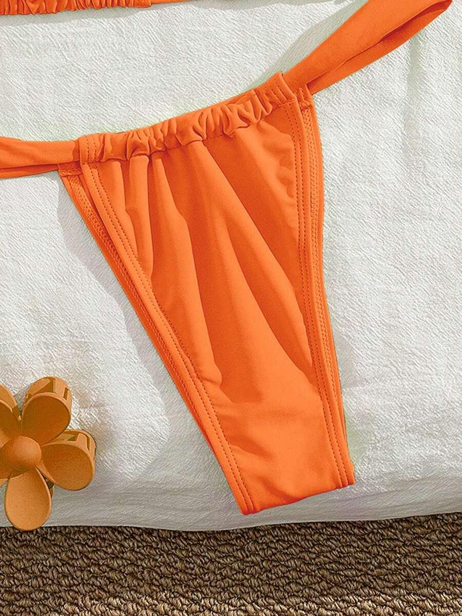 SHEIN POMARAŃCZOWY DWUCZĘŚCIOWY STRÓJ KĄPIELOWY S09__S