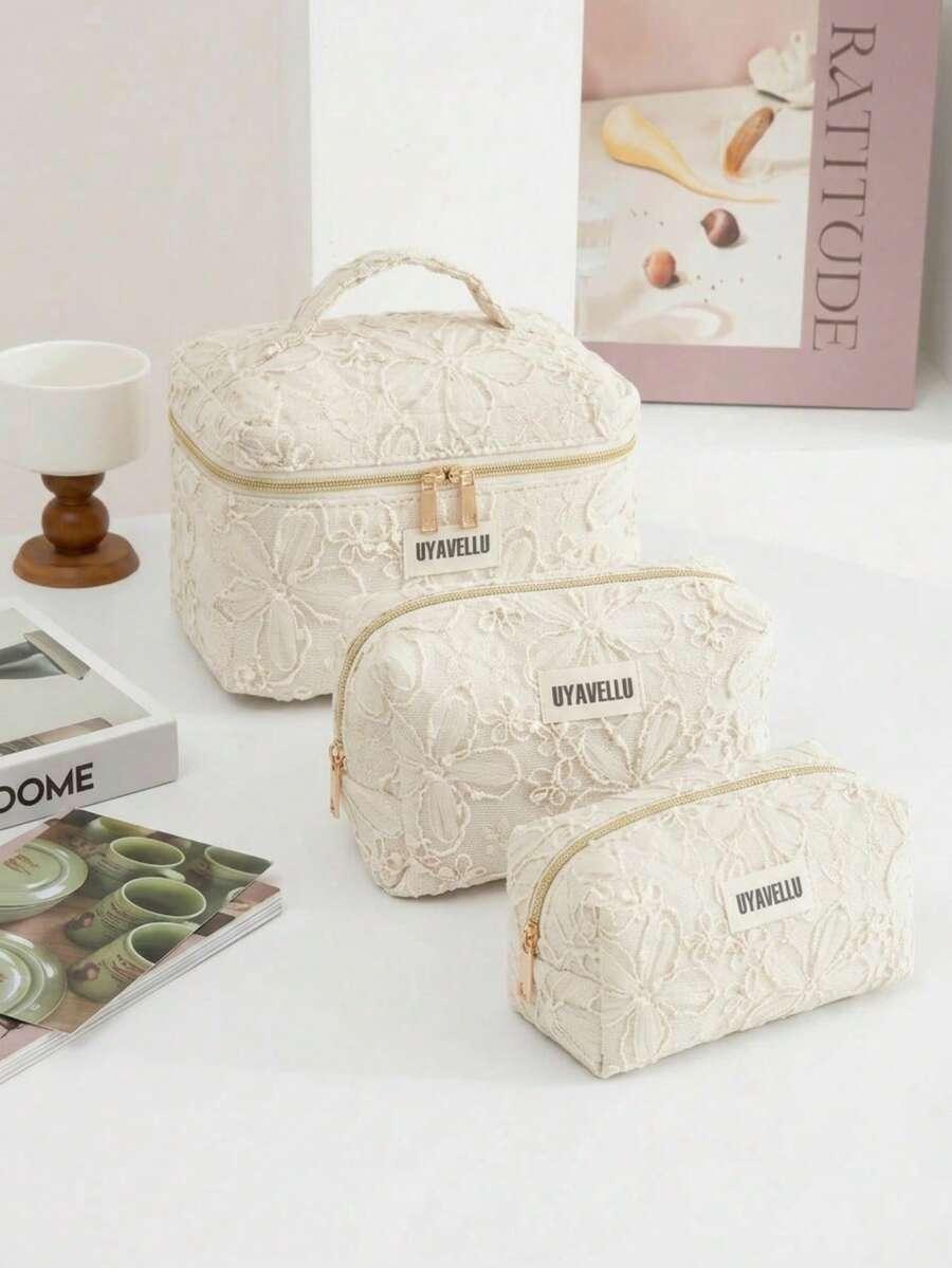 SHEIN BEŻOWA KOSMETYCZKA TEKSTURA S07__20X6X13