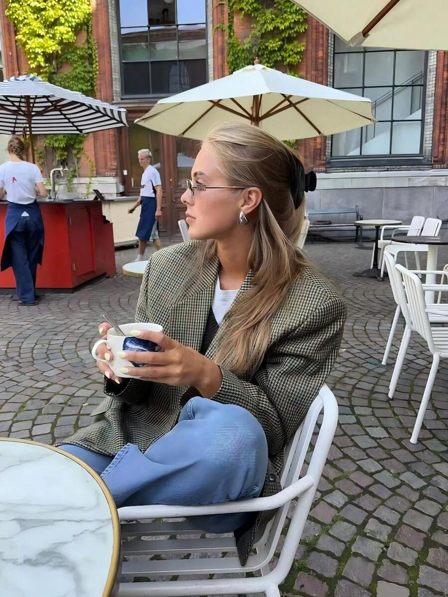 SHEIN ELEGANCKA MARYNARKA WZÓR S06__L