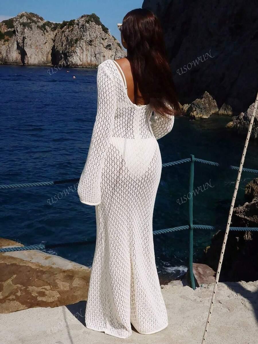 SHEIN BIAŁA DZIANINOWA SUKIENKA S06__XS