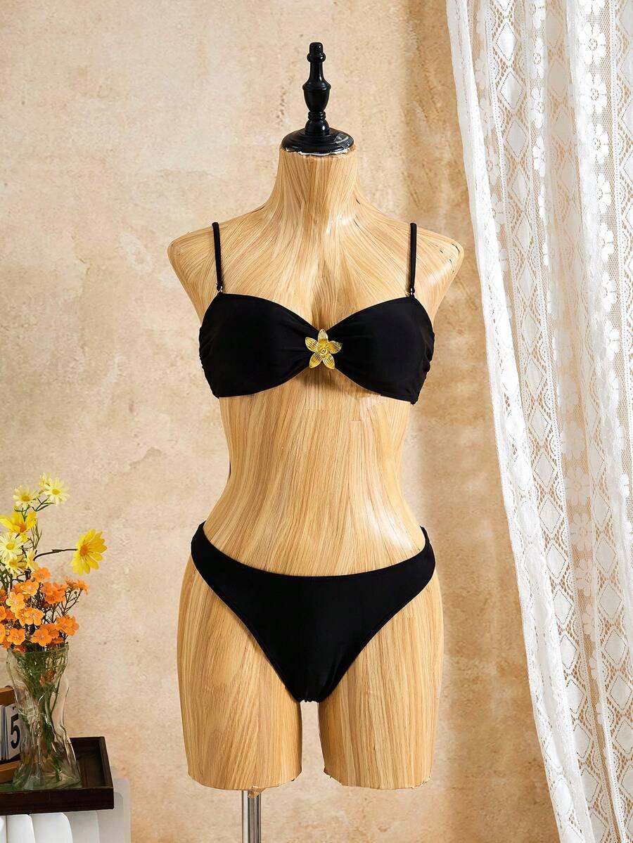 SHEIN DWUCZĘŚCIOWY STRÓJ KĄPIELOWY SPÓDNICA KOMPLET S09__XS