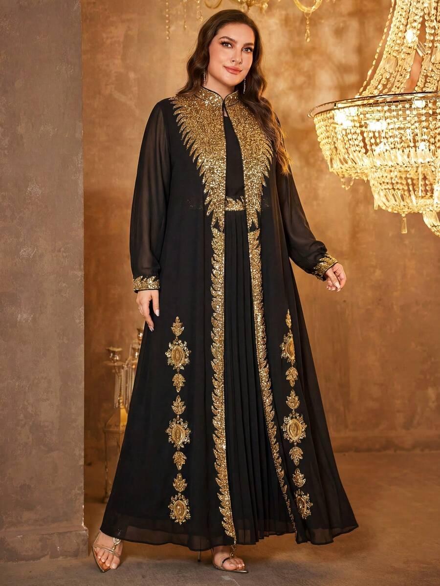 SHEIN CZARNA MAXI SUKIENKA S06__48