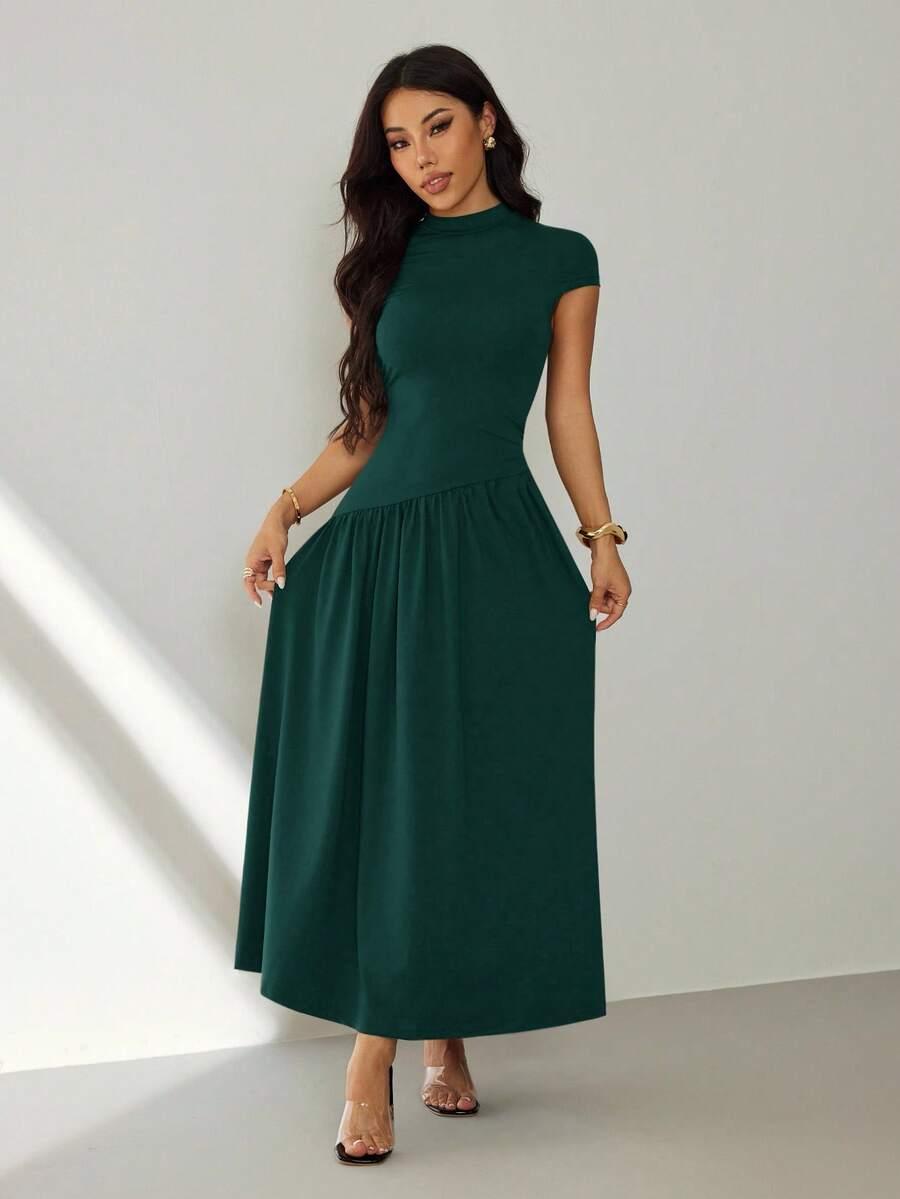 SHEIN ZIELONA MAXI SUKIENKA S06__S