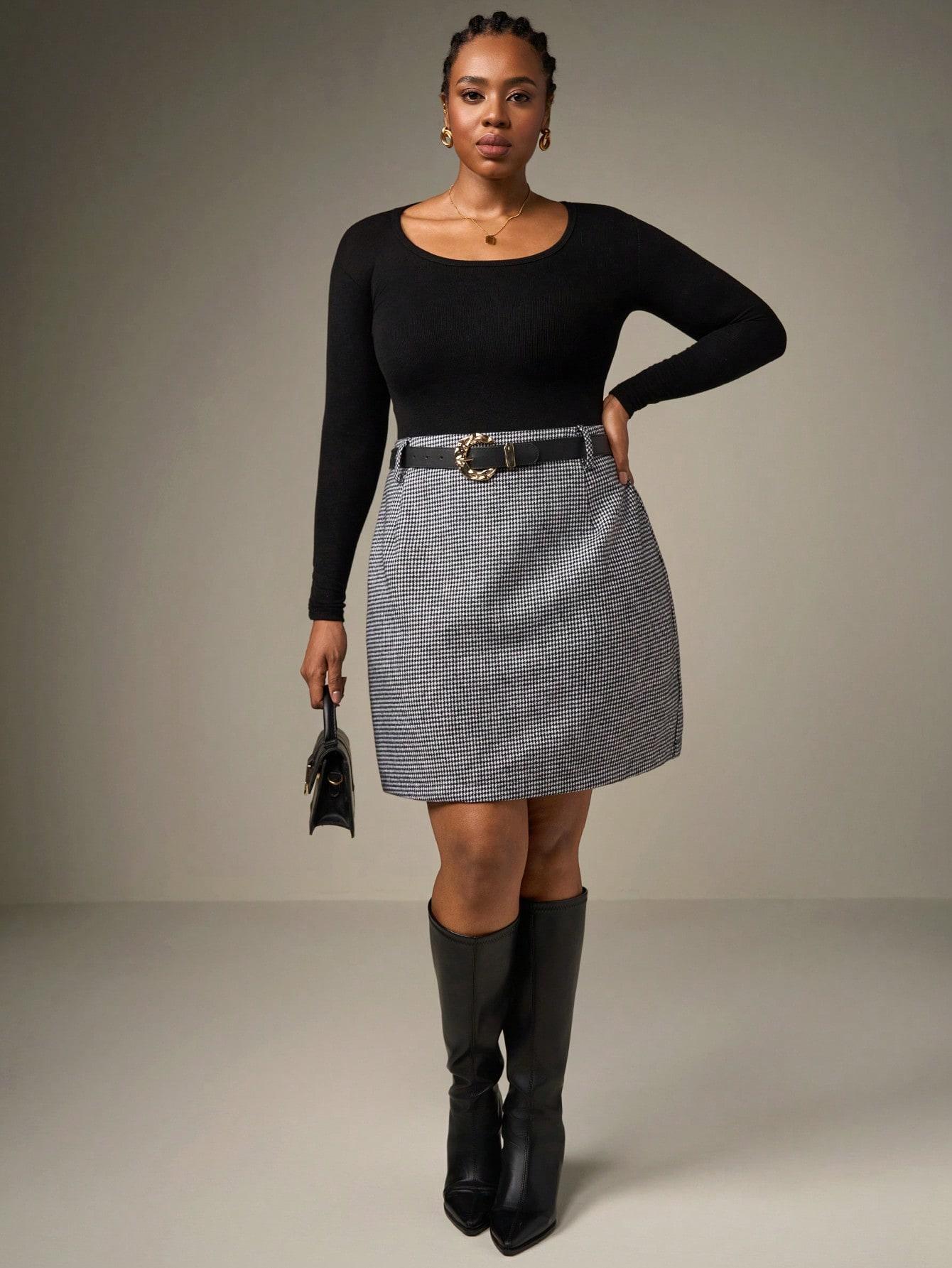 SHEIN PROSTA MINI SPÓDNICA S06__46