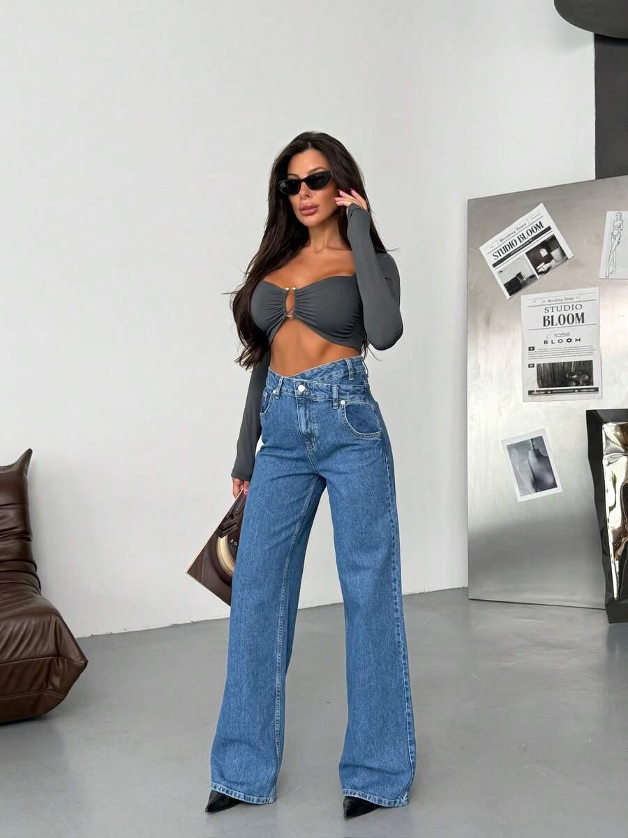 SQUALO NIEBIESKIE SPODNIE JEANS PK01__L