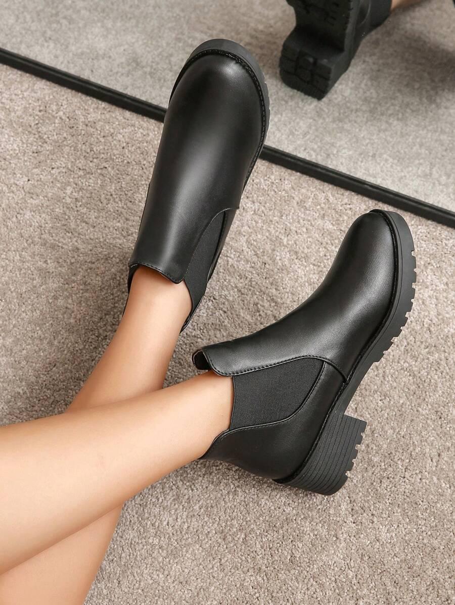 SHEIN CZARNE WSUWANE BOTKI W01__39