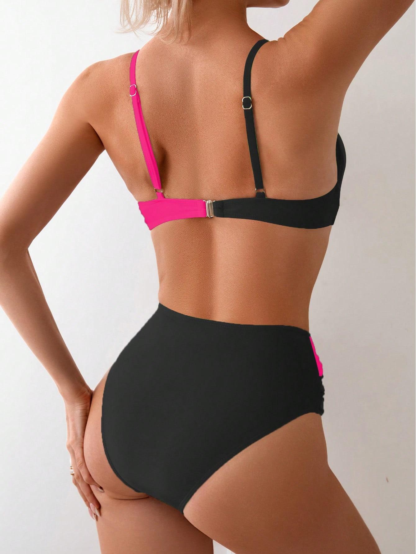 SHEIN DWUCZĘŚCIOWY STRÓJ KĄPIELOWY S09__L