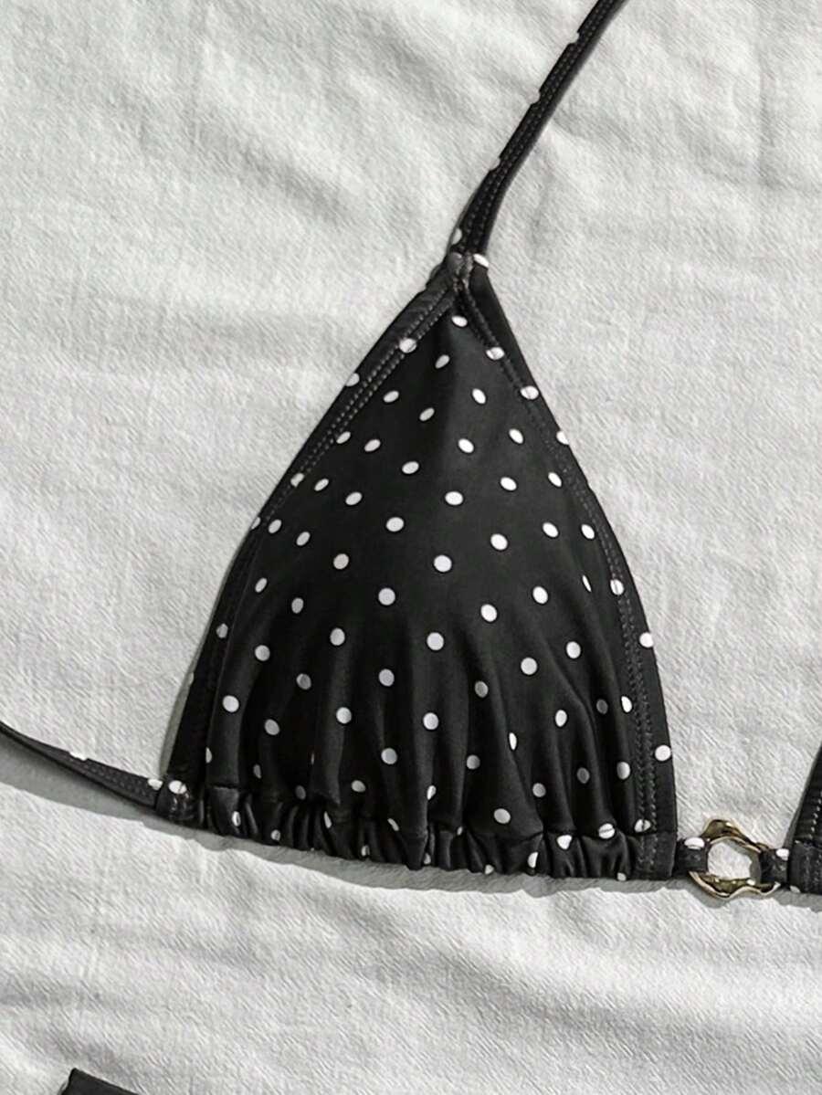 SWIM MOD DWUCZĘŚCIOWY STRÓJ KĄPIELOWY WZÓR GROSZKI S09__L