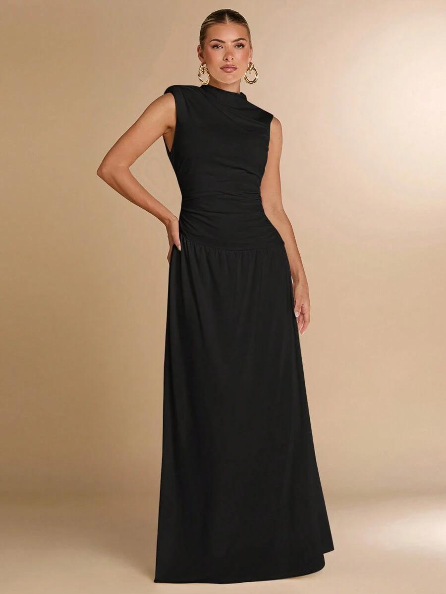 SHEIN CZARNA MAXI SUKIENKA S06__XS