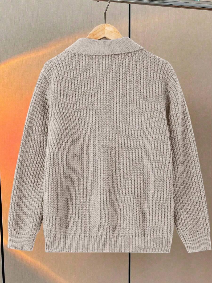 SHEIN BEŻOWY SWETER ZAMEK S06__166