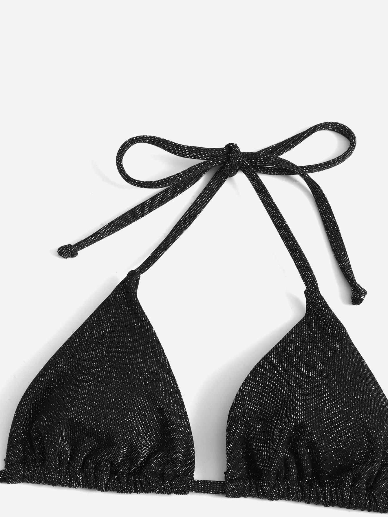 SHEIN CZARNY DWUCZĘŚCIOWY STRÓJ KĄPIELOWY S09__XL