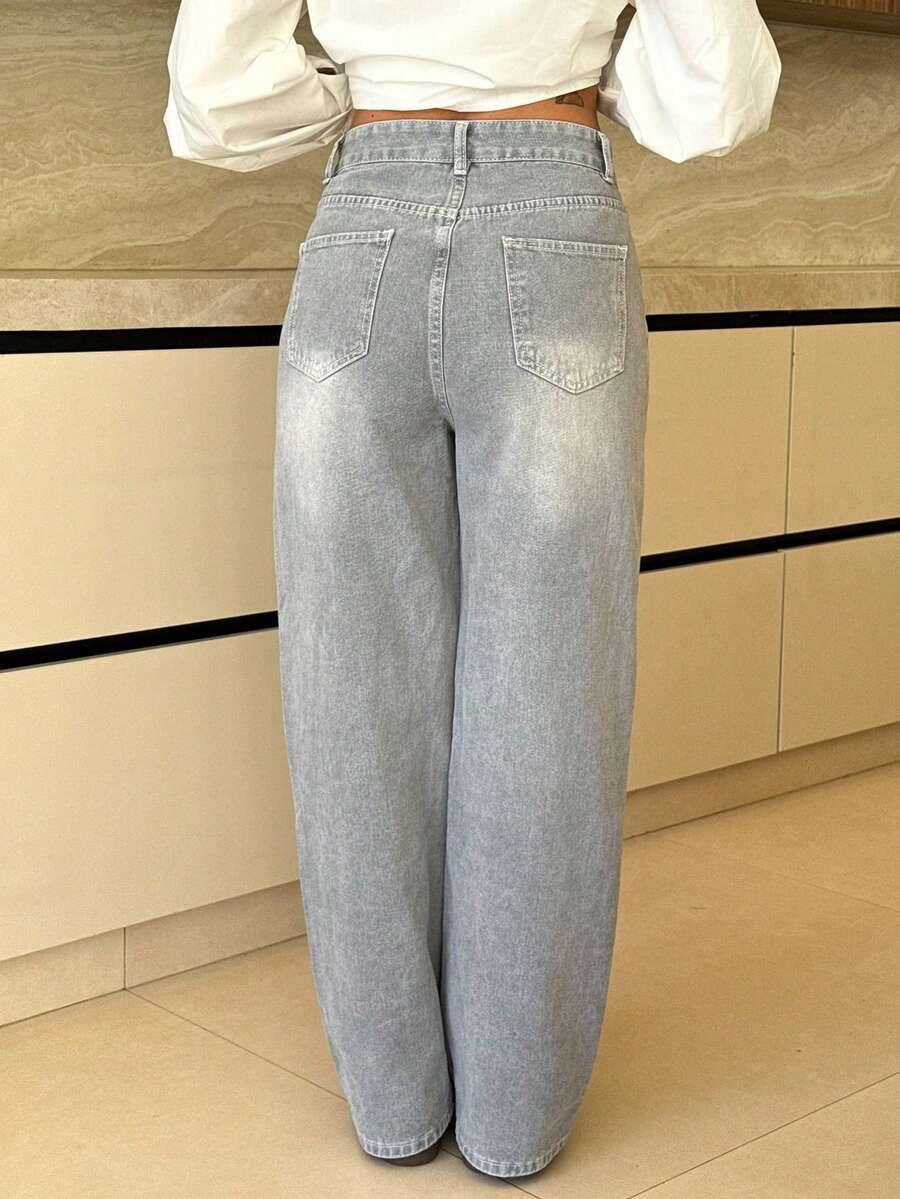 MÉLANIE ORL SZARE SPODNIE JEANS