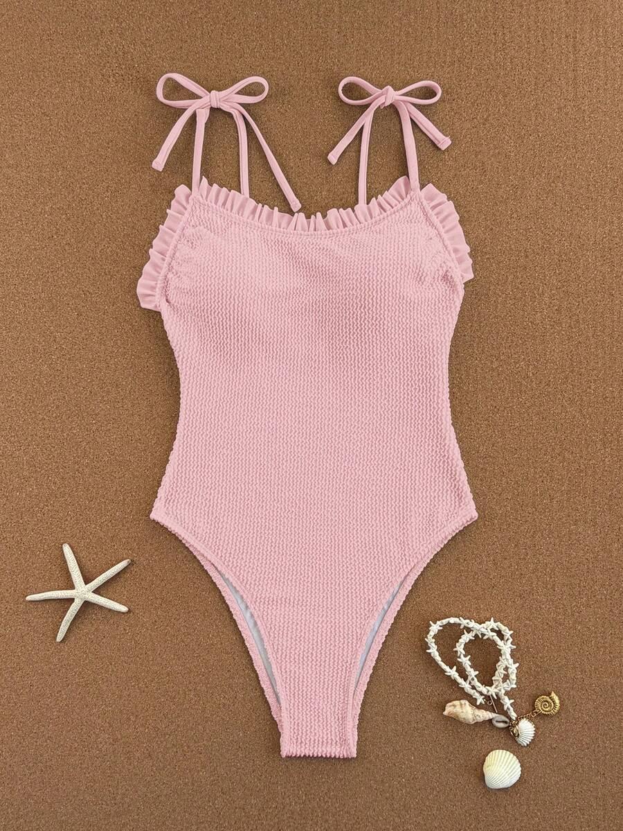SWIM MOD RÓŻOWY JEDNOCZĘŚCIOWY STRÓJ KĄPIELOWY S09__S