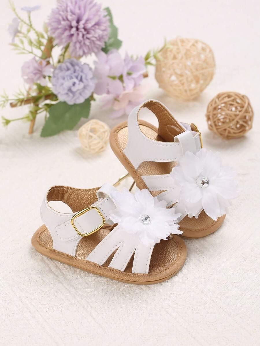 SHEIN BIAŁE SANDAŁY KWIAT 3D S06__19