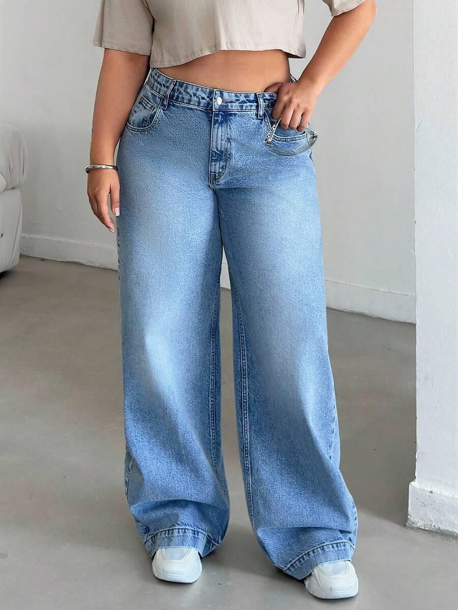 SHEIN SPODNIE JEANS CASUAL S06__XXL