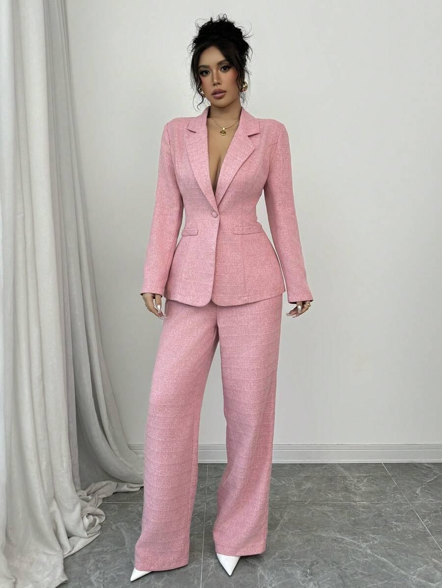 SHEIN KOMPLET MARYNARKA SPODNIE S09__M