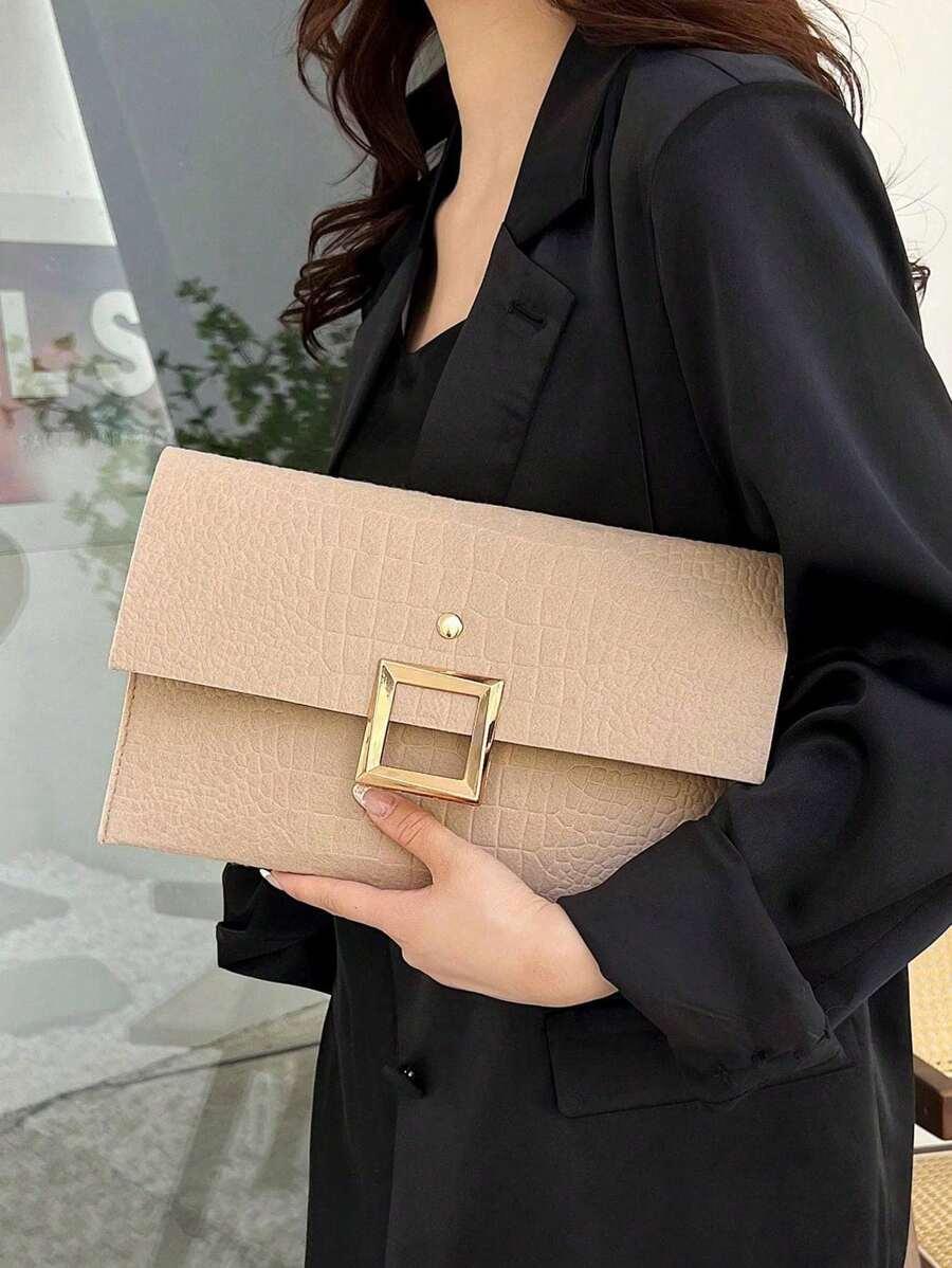 SHEIN BEŻOWA TOREBKA ZATRZASK S07__30X20
