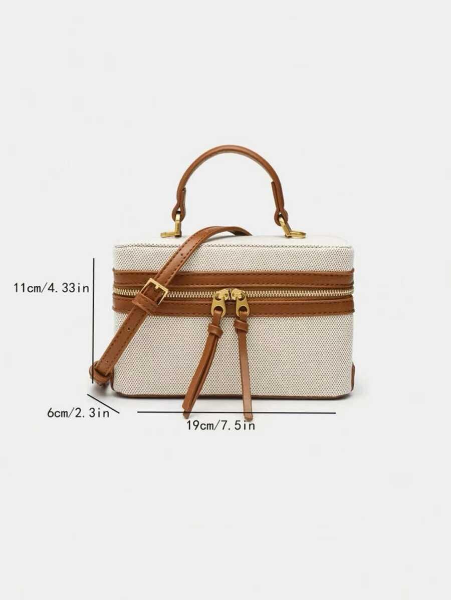 SHEIN BEŻOWA TOREBKA PASEK S07__6X11X19CM