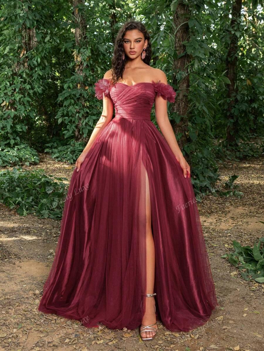 SHEIN BORDOWA MAXI SUKIENKA S06__L