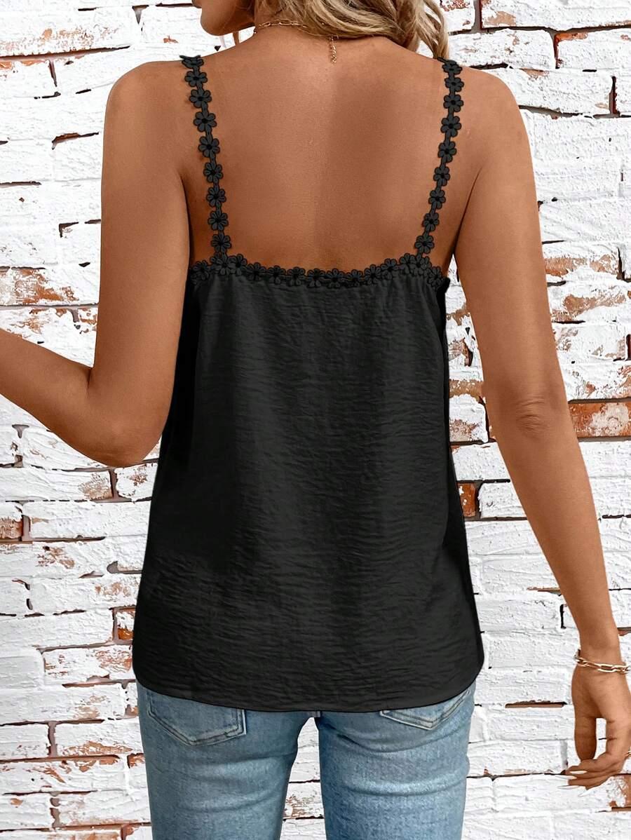 SHEIN CZARNA BLUZKA NA RAMIĄCZKACH S06__M